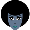download Cartoon African American Woman clipart image with 180 hue color