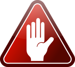 Red Triangle Hand Icon