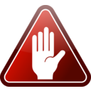 Red Triangle Hand Icon