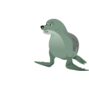 download Grey Seal clipart image with 90 hue color