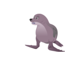 download Grey Seal clipart image with 270 hue color