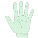 download Hand clipart image with 135 hue color