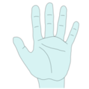 download Hand clipart image with 180 hue color