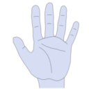 download Hand clipart image with 225 hue color