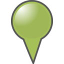 download Green Map Marker clipart image with 315 hue color