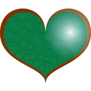download Red Heart clipart image with 180 hue color