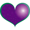 download Red Heart clipart image with 315 hue color