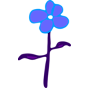 download Flower clipart image with 180 hue color