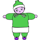 download Snow Child clipart image with 270 hue color