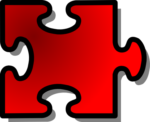 Red Jigsaw Piece 14