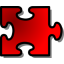 Red Jigsaw Piece 14