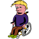 download Man In Wheelchair clipart image with 0 hue color