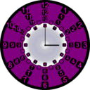 download Crazzy Clock Strange clipart image with 180 hue color