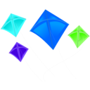 download Kites clipart image with 180 hue color