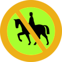 download No Horse Riding Sign clipart image with 45 hue color