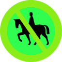 download No Horse Riding Sign clipart image with 90 hue color
