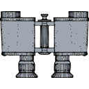 download Binoculars Top View clipart image with 90 hue color