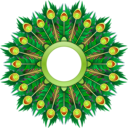 download Peacock Feather Wreath clipart image with 45 hue color