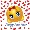 download Happy New Year Smiley Emoticon clipart image with 0 hue color