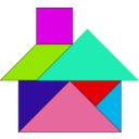 download Tangram clipart image with 135 hue color