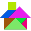 download Tangram clipart image with 270 hue color