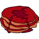 download Fast Food Breakfast Pancakes clipart image with 315 hue color
