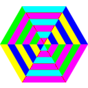 download Hexgon Triangle Stripes clipart image with 180 hue color