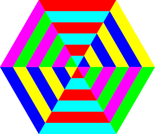 Hexgon Triangle Stripes