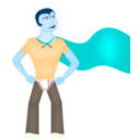 download Super Dude clipart image with 180 hue color