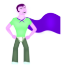 download Super Dude clipart image with 270 hue color