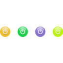 download Multicolor Power Buttons clipart image with 45 hue color