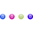 download Multicolor Power Buttons clipart image with 225 hue color