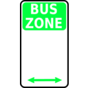 download Sign Bus Zone clipart image with 135 hue color