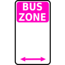 download Sign Bus Zone clipart image with 315 hue color