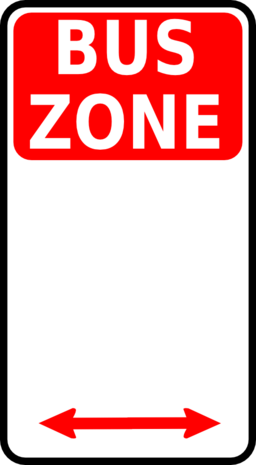 Sign Bus Zone