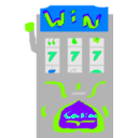 download Slot Machine clipart image with 90 hue color