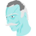 download Mad Old Man clipart image with 180 hue color