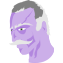 download Mad Old Man clipart image with 270 hue color