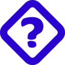 download Simple Question Sign clipart image with 225 hue color