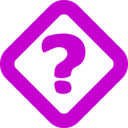 download Simple Question Sign clipart image with 270 hue color