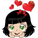 Love Girl Manga Smiley Emoticon