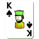 download White Deck King Of Spades clipart image with 45 hue color