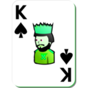 download White Deck King Of Spades clipart image with 90 hue color