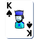 download White Deck King Of Spades clipart image with 180 hue color
