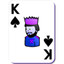 download White Deck King Of Spades clipart image with 225 hue color