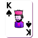 download White Deck King Of Spades clipart image with 270 hue color