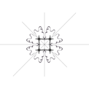 download 4 Fold Symmetry clipart image with 45 hue color