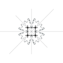 download 4 Fold Symmetry clipart image with 315 hue color