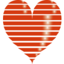 download Red Heart clipart image with 45 hue color