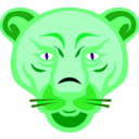 download Lion Face clipart image with 90 hue color